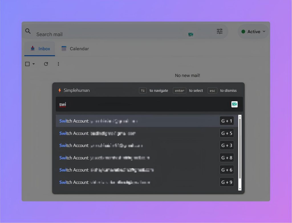 How to switch inboxes in Gmail using keyboard shortcuts