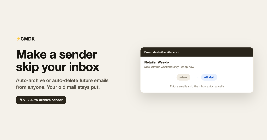 Auto-Archive or Auto-Delete Emails From a Sender in Gmail