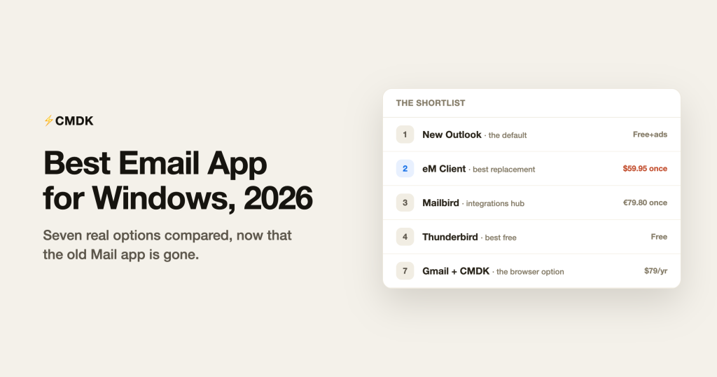 Best Email App for Windows in 2026: 7 Real Options Compared Best Email App for Windows in 2026: 7 Real Options Compared
