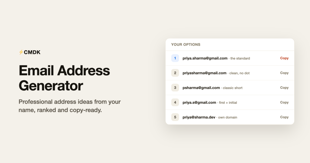 Email Address Generator: Professional Ideas From Your Name