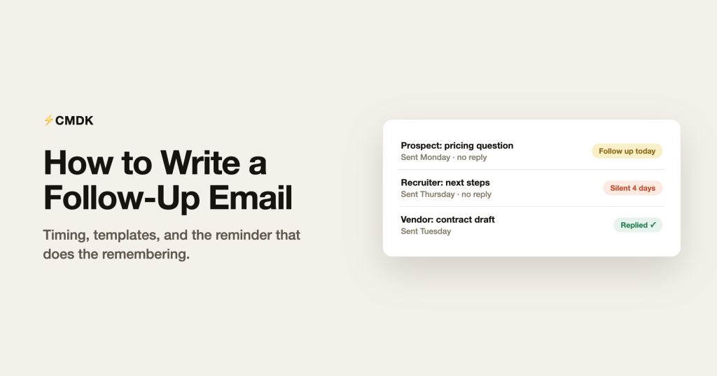 How to Write a Follow-Up Email (Templates for Every Silence)