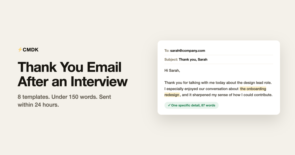 Thank You Email After an Interview: 8 Templates That Work