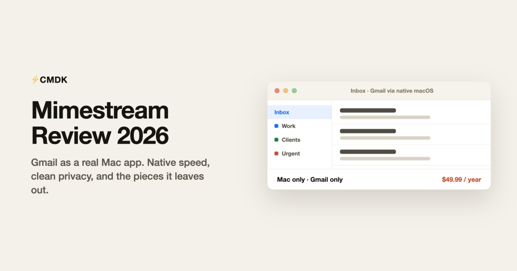 Mimestream Review 2026: The Mac Gmail Client, Tested Mimestream Review 2026: The Mac Gmail Client, Tested