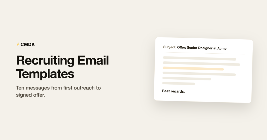 Recruiting Email Templates: 10 Messages From Outreach to Offer
