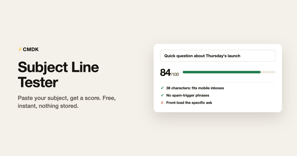 Subject Line Tester: Score Your Email Subject Before You Send