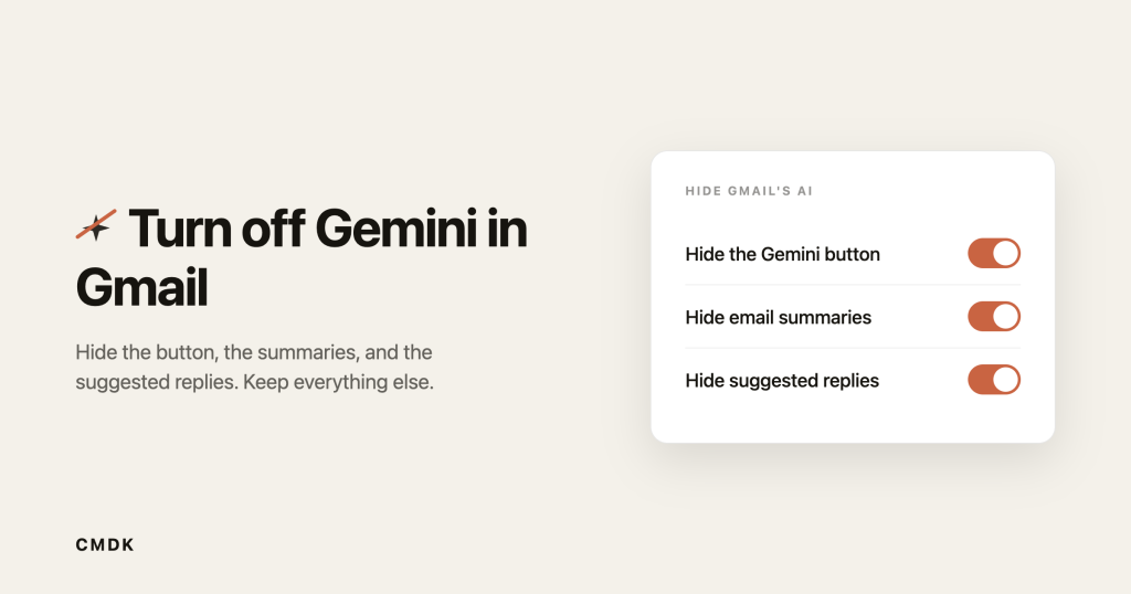 How to Turn Off Gemini in Gmail (What Works in 2026)