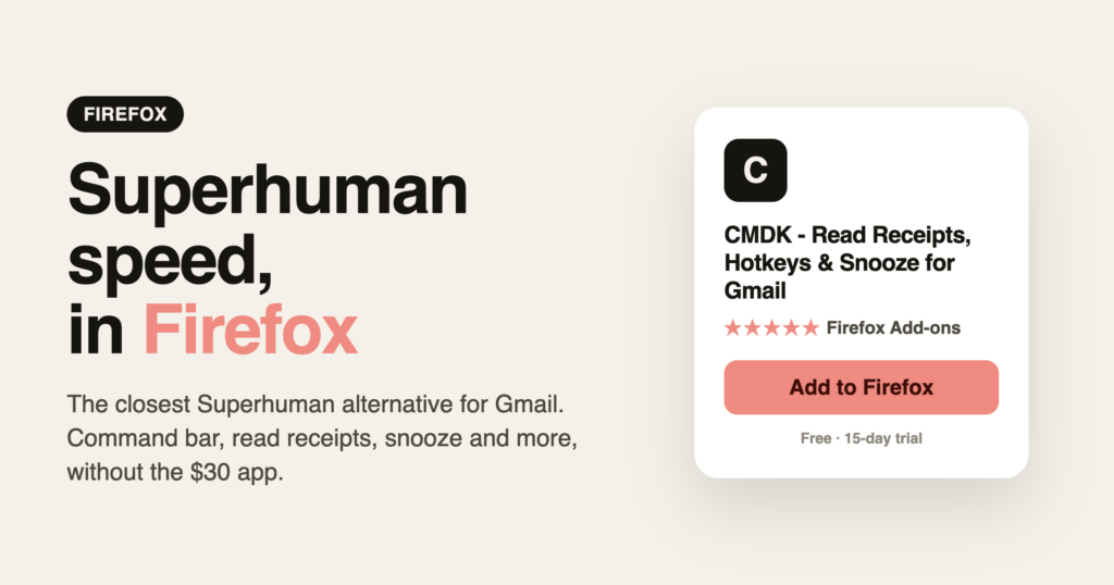 Superhuman for Firefox: The Closest Alternative