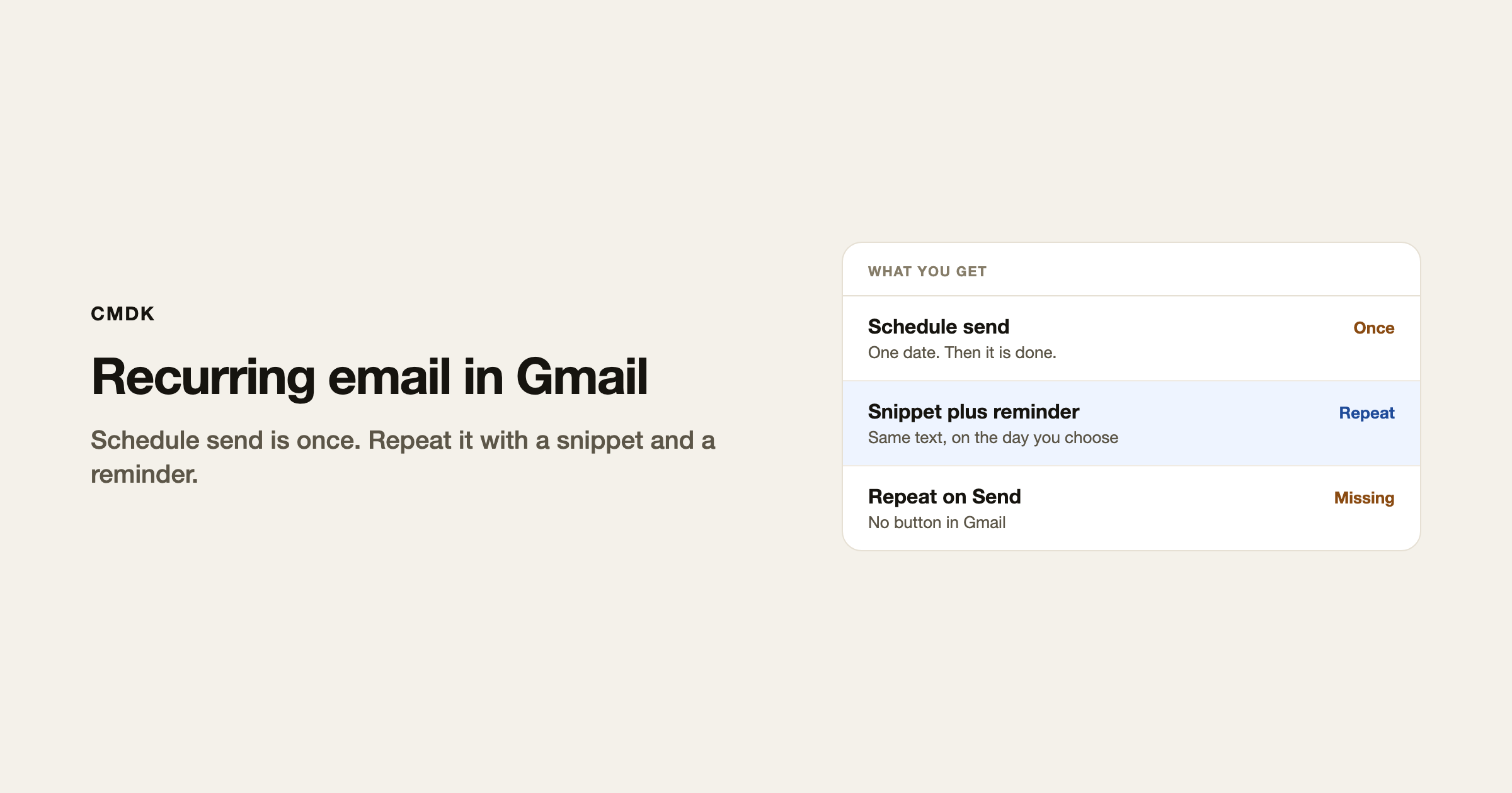 How to send a recurring email in Gmail